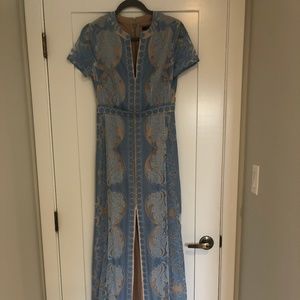 Blue Lace Maxi Dress